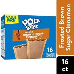 Pop-Tarts Toaster Pastries Frosted Brown Sugar Cinnamon Breakfast Foods 16 Count - 27 Oz