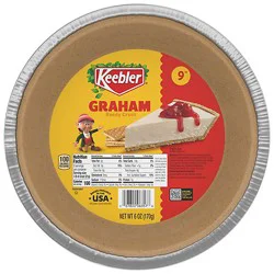 Keebler Ready Crust 9-Inch Premade Graham Cracker Pie Crust For Baking & No-Bake - 6 Oz