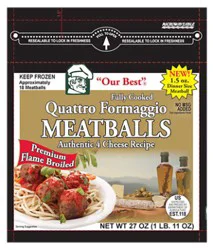 Our Best Quattro Formaggio Meatballs - 27 Oz