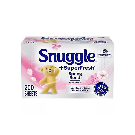 slide 1 of 15, Snuggle Superfresh Spring Burst Fabric Softener Dryer Sheets - 200 Count, 200 ct