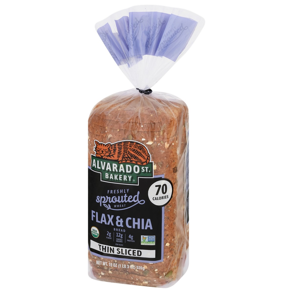 slide 5 of 12, Alvarado Street Bread Sprouted Flax Chia Thin Sliced - 19 Oz, 19 oz