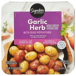 Signature Farms Potatoes Bite Size Garlic Herb - 16 Oz