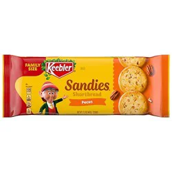 Keebler Sandies Pecan Cookies Shortbread Cookies With Crunchy Pecans Family Size - 17.2 Oz