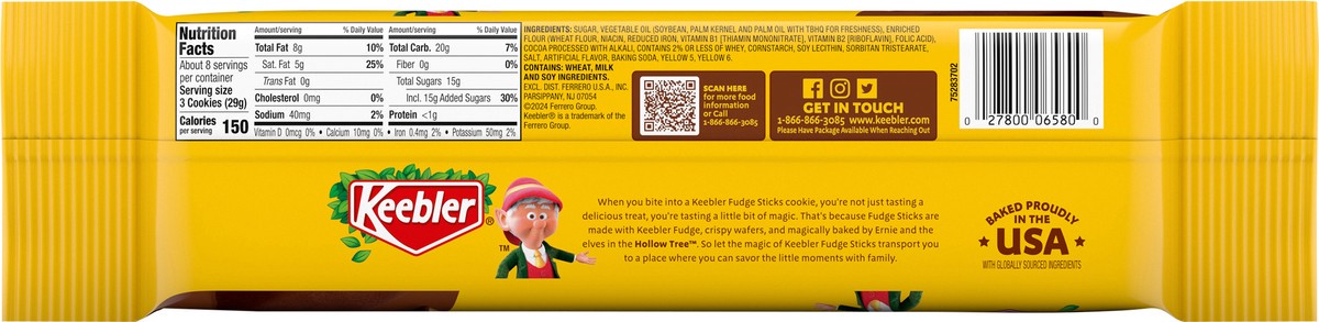 slide 10 of 11, Keebler Fudge Sticks Creme Wafer Dunked In Keebler Fudge - 8.5 Oz, 8.5 oz