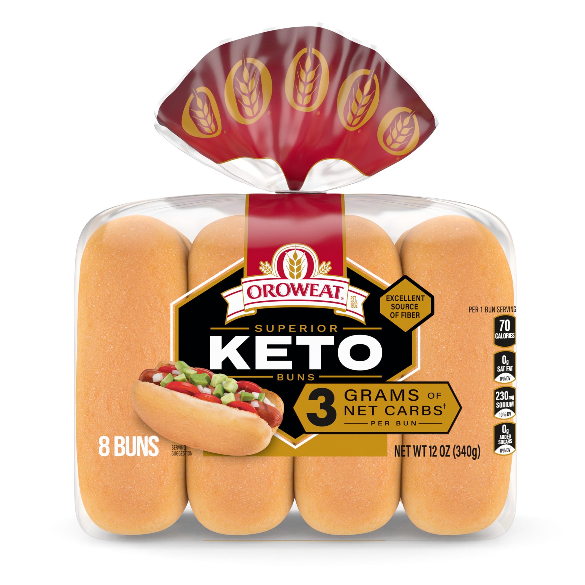 slide 5 of 5, Oroweat Keto Hotdog Buns - 12 Oz, 12 oz