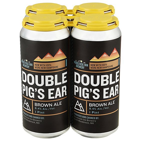 slide 1 of 1, Woodstock Inn Double Pig's Ear Brown Ale In Cans - 4-16 Fz, 4 ct; 16 fl oz