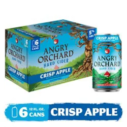 Angry Orchard Crisp Apple Hard Cider In Cans - 6-12 Fl. Oz.