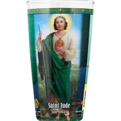 Drinking Glass Candle St. Jude White Wax - Ea