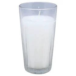 Drinking Glass Candle Clear White Wax - Ea