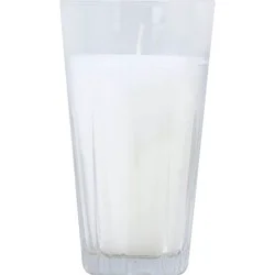 Drinking Glass Candle Clear White Wax - Ea
