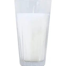 Drinking Glass Candle Clear White Wax - Ea