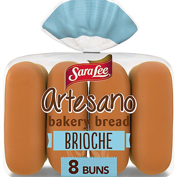 slide 1 of 5, Sara Lee Artesano Brioche Hot Dog Buns - 16 Oz, 16 oz