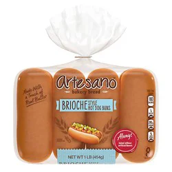 Sara Lee Artesano Brioche Hot Dog Buns - 16 Oz