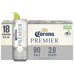 Corona Premier Mexican Lager Light Beer 4.0% Abv Can - 18-12 Fl. Oz.