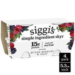 Siggis Mixed Berries & Acai Skyr Icelandic Nonfat Yogurt Multipack - 21.2 Oz