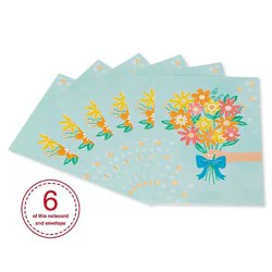 American Greetings Bouquet Thank You Cards 6 Count - Each