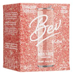 Bev Glam Sparkling Rose Can - 4-250ml