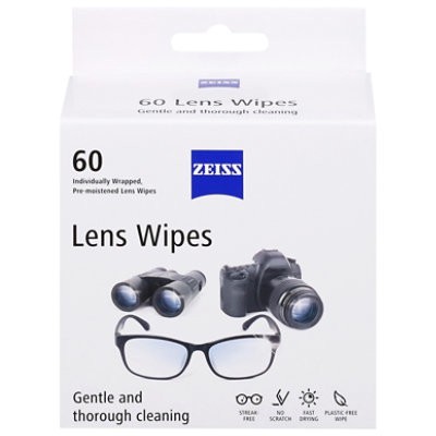 slide 1 of 1, Zeiss Lens Wipes - 60 Ct, 60 ct