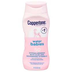 Coppertone Water Babies Lotion Sunscreen Spf 50 - 8 Oz