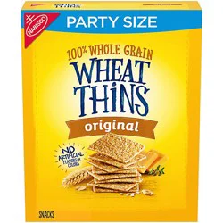 Wheat Thins Original Whole Grain Wheat Crackers Party Size - 20 Oz