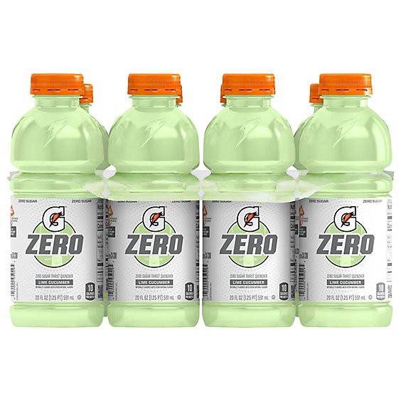 slide 1 of 7, Gatorade Zero Zero Sugar Thirst Quencher Lime Cucumber 20 Fl Oz Bottles - 8-20 Fz, 8 ct; 20 fl oz