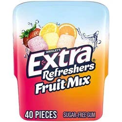 Extra Gum Refreshers Fruit Mix Sugar Free Chewing Gum Bulk - 40 Count