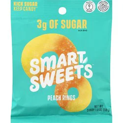 Smartsweet Peach Rings Check Lane Pouch - 1.8 Oz