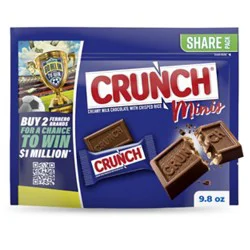 Crunch Milk Chocolate And Crisped Rice Mini Candy Bars - 9.8 Oz