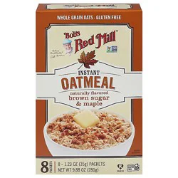 Bobs Red Mill Oatmeal Brn Sug Mpl 8pkt - 9.88 Oz