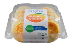 Orange Creme Frosted Sugar Cookies 10 Count - 13.5 Oz