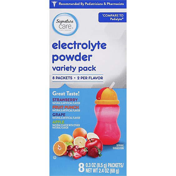slide 1 of 1, Signature Select/care Electrolyte Powder Variety Pack - 8-.3 Oz., 8 x .3 oz