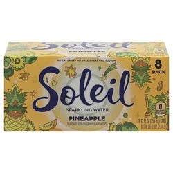 Soleil Sparkling Water Pineapple - 8-12 Fl. Oz.