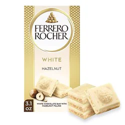 Ferrero Rocher Premium White Chocolate Hazelnut Chocolate Bar - 3.1 Oz