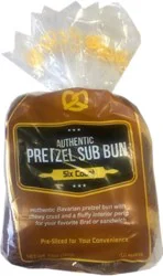 Authentic Pretzel Sub Buns 6 Count - 15.6 Oz