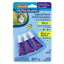 Hartz Cat Ultraguard Topical Drops - 3 Ct