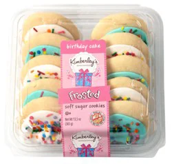 Birthday Cake White Frosted Cookies 10 Count - 13.05 Oz