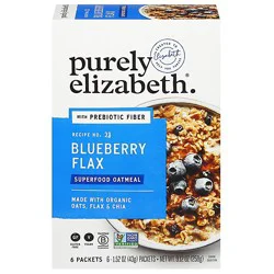 Purely Elizabeth Blueberry Flax Superfood Oatmeal With Prebiotic Fiber Multipack - 1.52 Oz