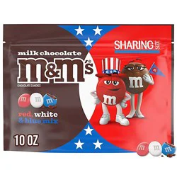 M&m's Milk Chocolate Red, White & Blue Candy - 10 Oz