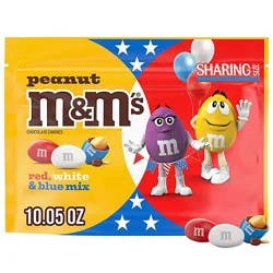 Mars M&m's Peanut Red White And Blue Mix - 10.05 Oz