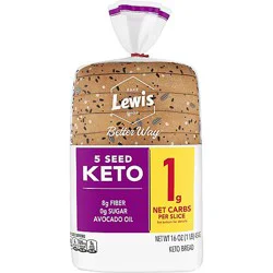 Lewis Bake Shop Healthy Life Keto 5 Seed Bread - 16 Oz
