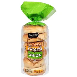 Signature Select Bagels Onion Sliced - 20 Oz