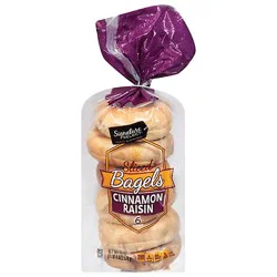 Signature Select Bagels Cinnamon Raisin Sliced - 20 Oz