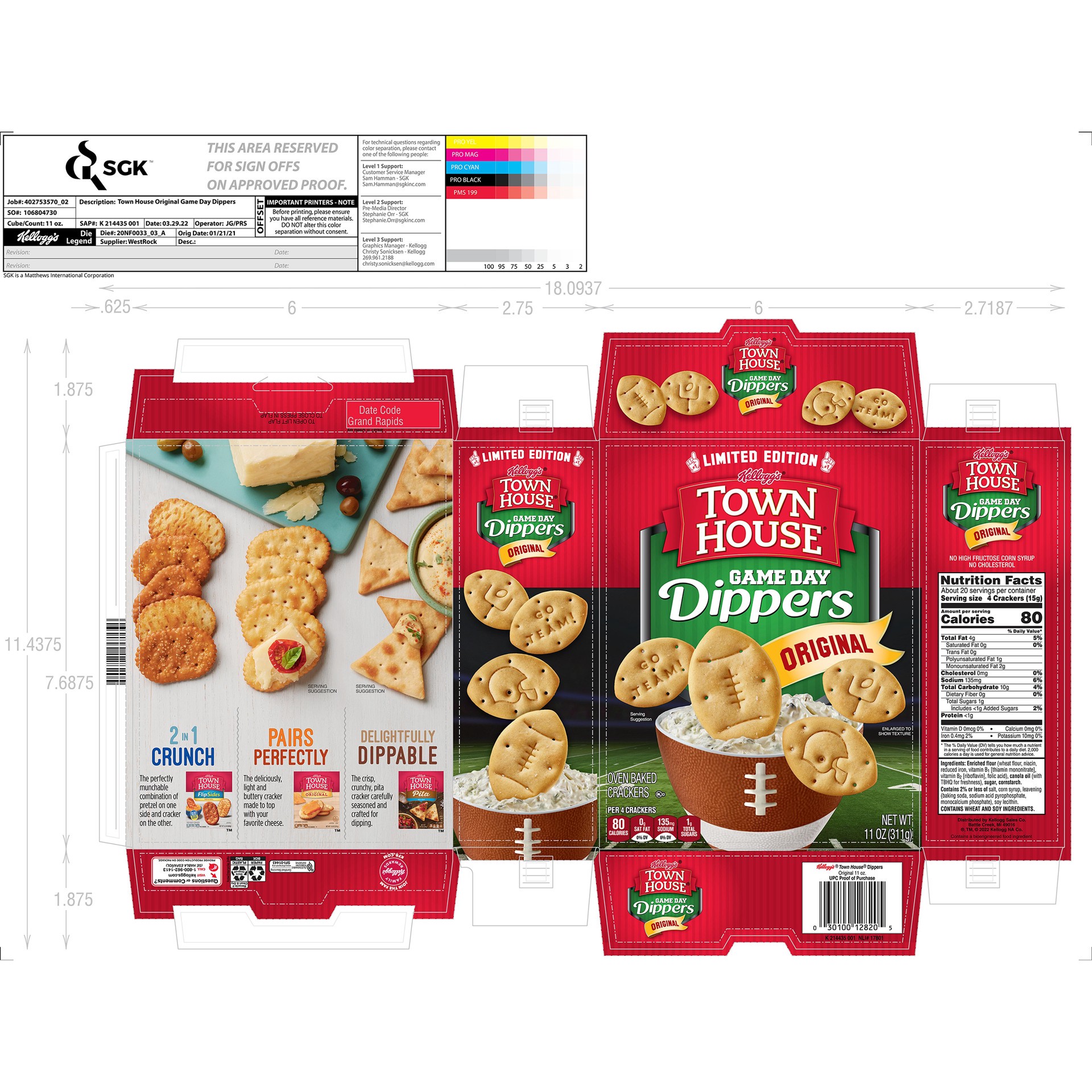 slide 2 of 11, Town House Original Crackers - 11 Oz, 11 oz