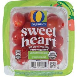 O Organics Sweet Heart Red Grape Tomatoes - 10 Oz
