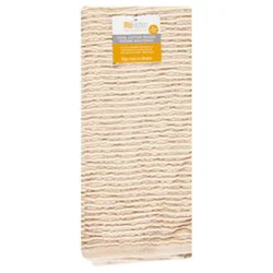 Mei E Cotton Ridged Towel Oatmeal - Ea