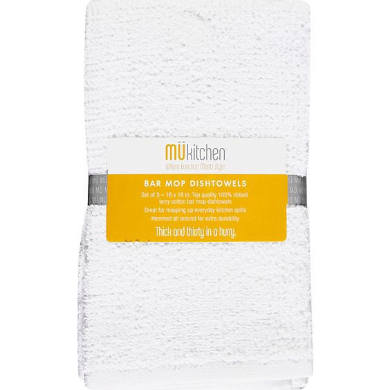 slide 1 of 1, Mei E Bar Mop Set Of 3-16x18 Towels - Ea, 1 ct