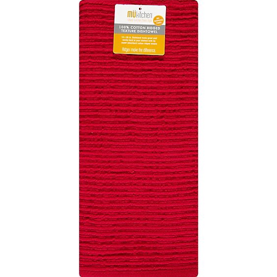 slide 1 of 1, Mei E Cotton Ridged Towel Ruby - Ea, 1 ct