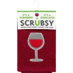 Mei En Scrubsy Dishcloth Wine - Ea