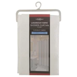 Royal Delux Fabric Shower Curtain White - Each