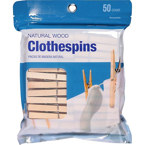 slide 1 of 1, Wood Clothespins - Ea, 1 ct